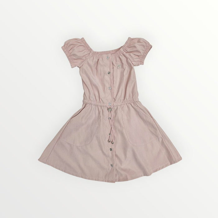 32963 VESTIDO CON ELASTICO EN LA CINTURA NIÑA JUNIOR