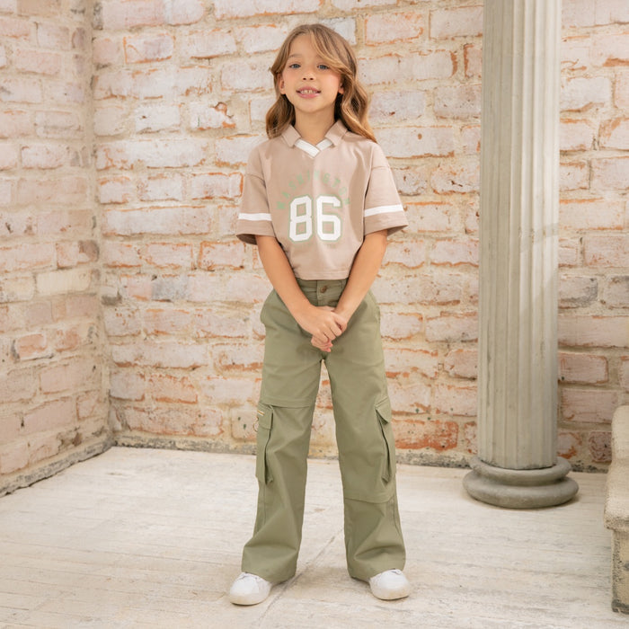 32987 CONJUNTO CAMISETA TIPO POLO NIÑA JUNIOR