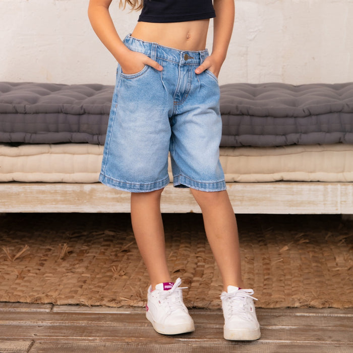 33028 SHORT NIÑA JUNIOR-DENIM