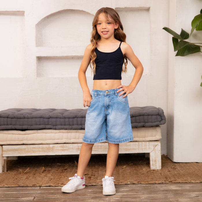 33028 SHORT NIÑA JUNIOR-DENIM