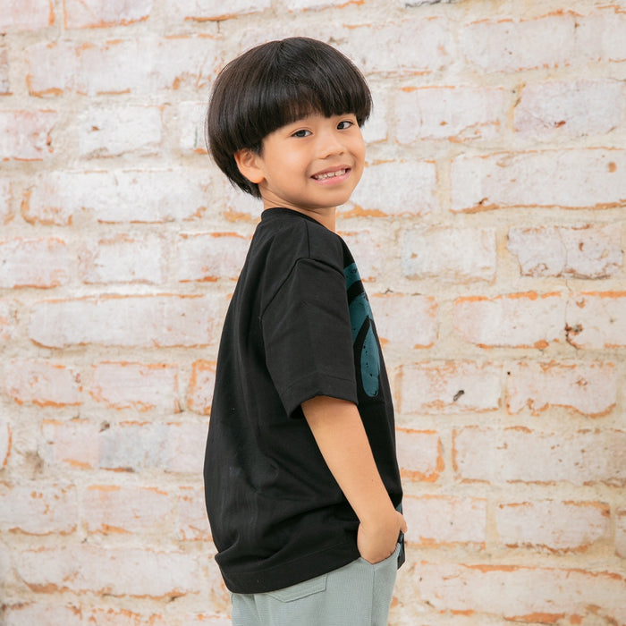 45657 CAMISETA OVERSIZE ESTAMPADO PALMERA PARA NIÑO JUNIOR