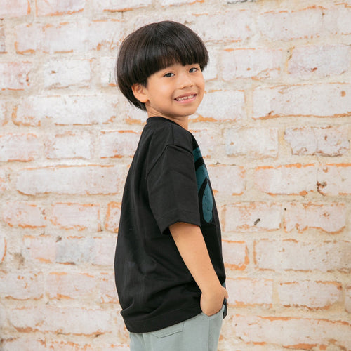 45657 CAMISETA OVERSIZE ESTAMPADO PALMERA PARA NIÑO JUNIOR