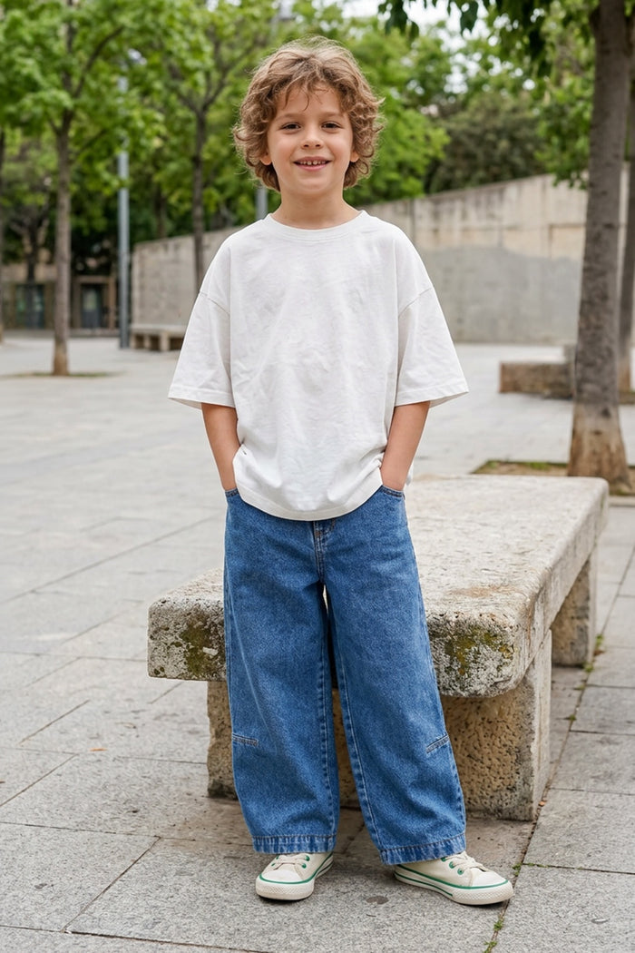 45661 JEAN RELX FIT TIPO BAGGY PARA NIÑO JUNIOR