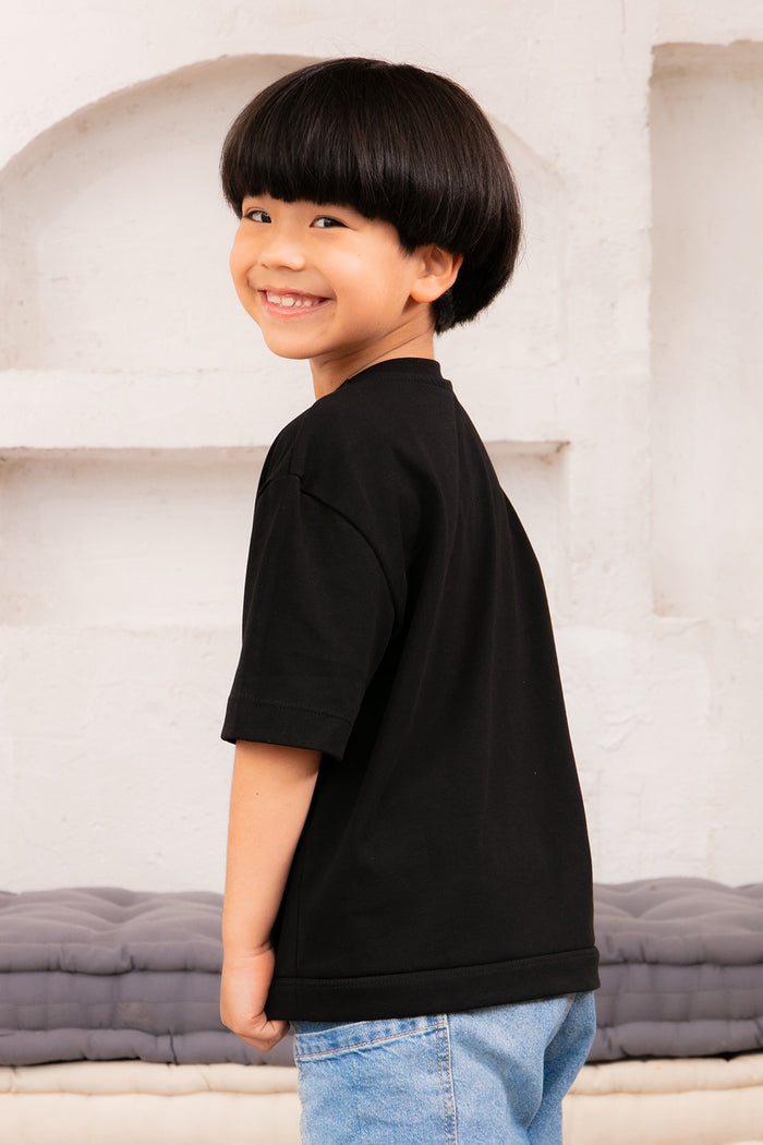 45662 CAMISETA OVERSIZE ESTAMPADO PUNTO CORAZON CON DOBLE RUEDO NIÑO JUNIOR