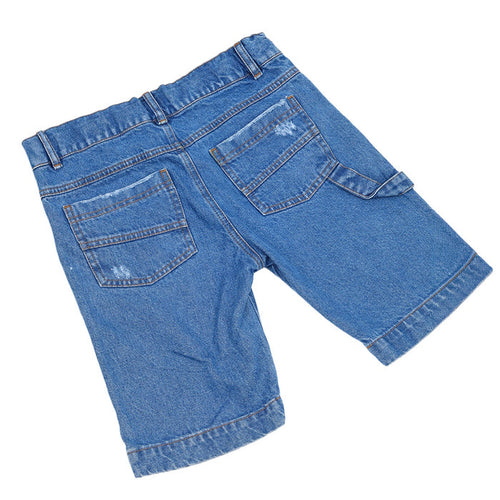 45664BERMUDA DENIM CON DECORATIVO EN EL COSTADO PARA NIÑO JUNIOR