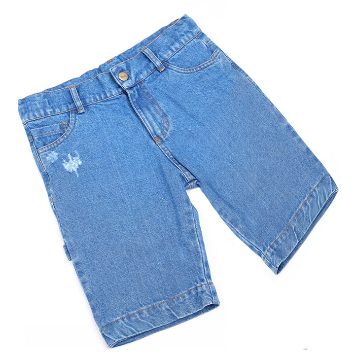 45664BERMUDA DENIM CON DECORATIVO EN EL COSTADO PARA NIÑO JUNIOR