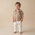 52025 SET CAMISETA BASICA SOBRE CAMISA JOGGER NIÑO BEBE