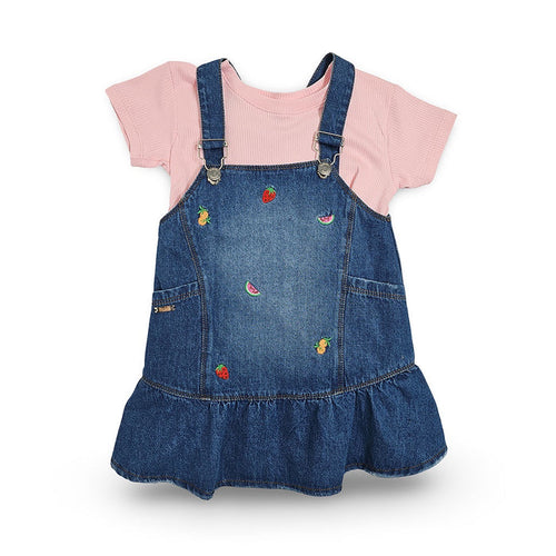 61942 CONJUNTO NIÑA BEBÉ - DENIM BORDADO