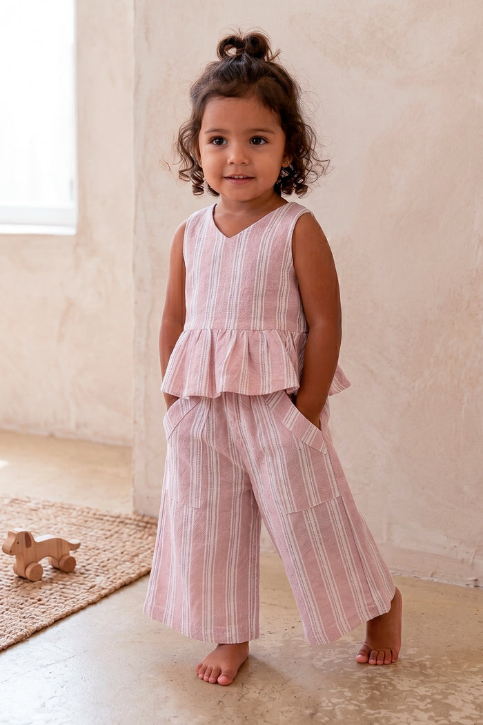 65665 CONJUNTO EN LINO NIÑA BEBE