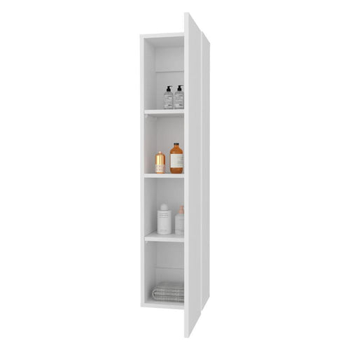 Alacena de Pared Mediana, Blanco, para implementos de aseo minimalista
