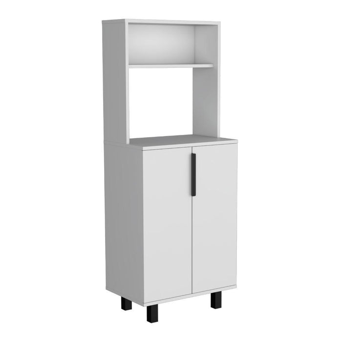ALACENA OSHAWA, BLANCO, CON SUPERFICIE PARA UBICAR OBJETOS Y DOS PUERTAS