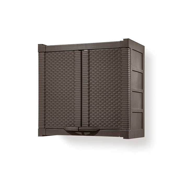 Armario Gabinete Doble Apariencia Rattan Wengue