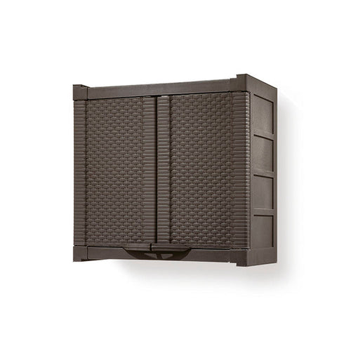 Armario Gabinete Doble Apariencia Rattan Wengue