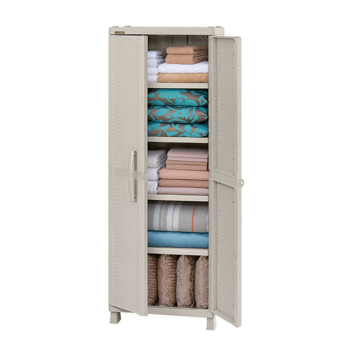 Armario Grande Apariencia Rattan Taupe