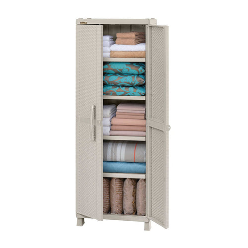 Armario Grande Apariencia Rattan Taupe