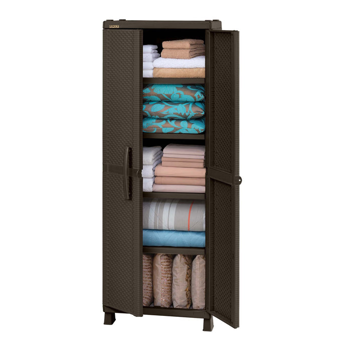 Armario Grande Apariencia Rattan Wengue