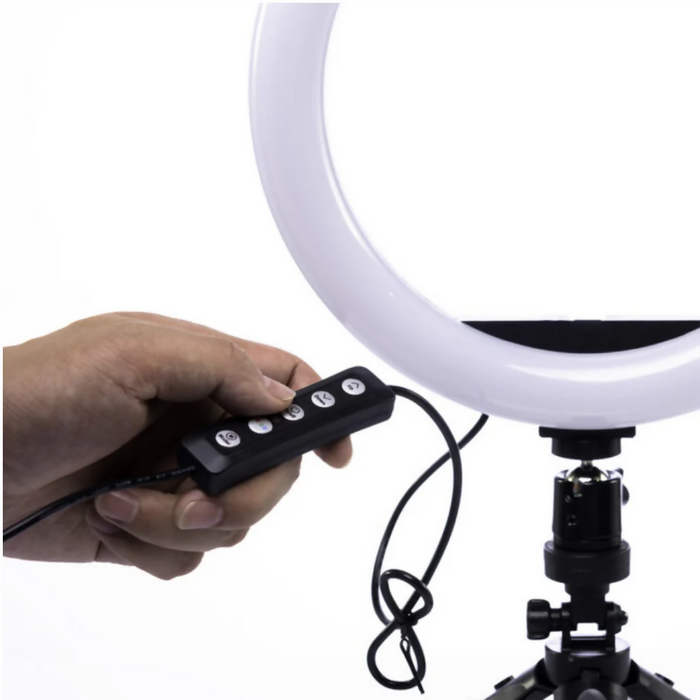 ARO DE LUZ 26 CM RGB LED CON TRÍPODE PROFESIONAL 2 MTS