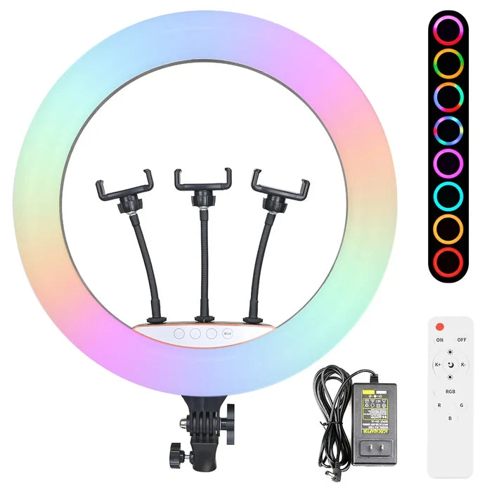 ARO DE LUZ 45 CM RGB LED TRÍPODE PRO 💡📸