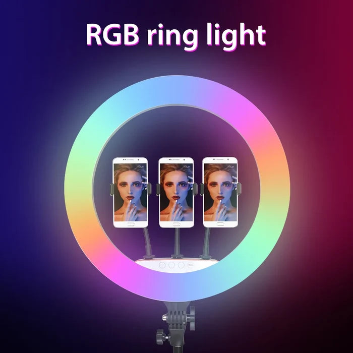 ARO DE LUZ 45 CM RGB LED TRÍPODE PRO 💡📸
