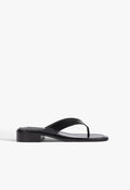 Arya Mid Leather Sandal 5 Black Leather - Schutz Shoes