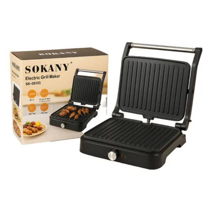ASADOR ELÉCTRICO PARRILLA COCINA GOURMET ANTIADHERENTE SOKANY