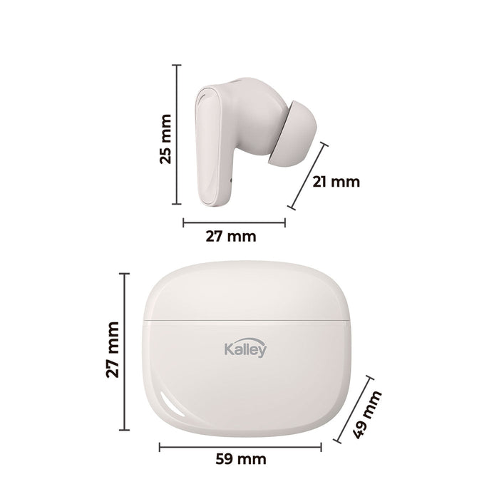 Audífonos Kalley Bluetooth Inear, Gris