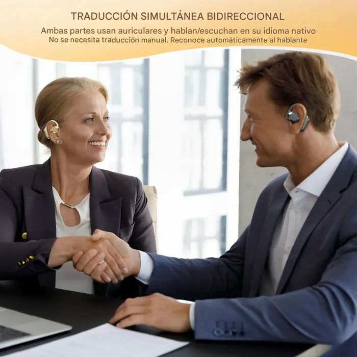 AUDÍFONOS TRADUCTORES IDIOMAS TIEMPO REAL BLUETOOTH 137 IDIO COLOR NEGRO