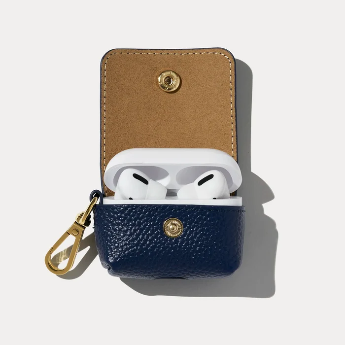 Avery AirPods Clip-On Pouch - Navy/Gold