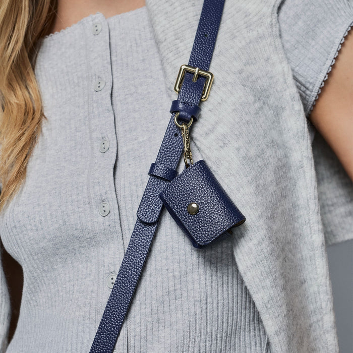 Avery AirPods Clip-On Pouch - Navy/Gold