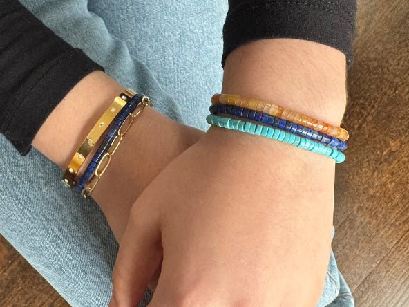 Sparkling Elegant Radiant Bracelet Set | Lapis Lazuli Blue | LINK, design your own