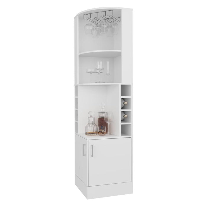 BAR ESQUINERO ASCHER, BLANCO, CON DOS PUERTAS Y PORTA COPAS ZF