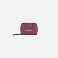 A Sherpani Barcelona Smoky Orchid Anti-Theft Mini Wallet, front view showing clasp on white background. #color_smoky-orchid-pink
