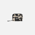 A Sherpani Barcelona Ciao RFID Mini Wallet, front view showing clasp on white background. #color_ciao-print