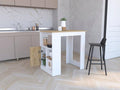 BARRA DE COCINA CALA, BLANCO DUQUEZA Y MACADAMIA, CON UN CAJON Y ENTREPAÑOS ZF