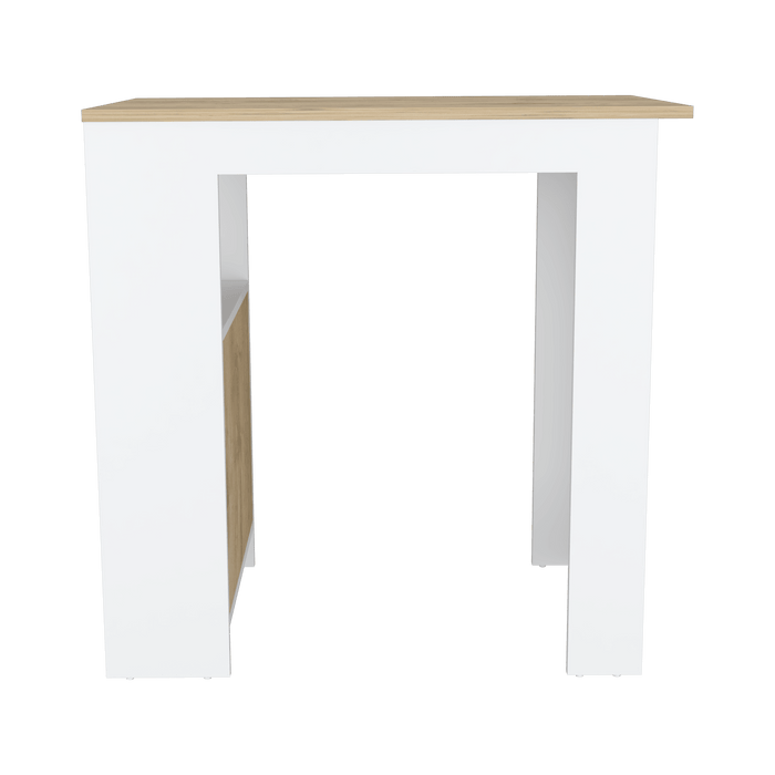 BARRA DE COCINA CALA, BLANCO DUQUEZA Y MACADAMIA, CON UN CAJON Y ENTREPAÑOS ZF