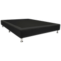 Base Cama Semidoble Woody, Negro, con Tendido de Tablas
