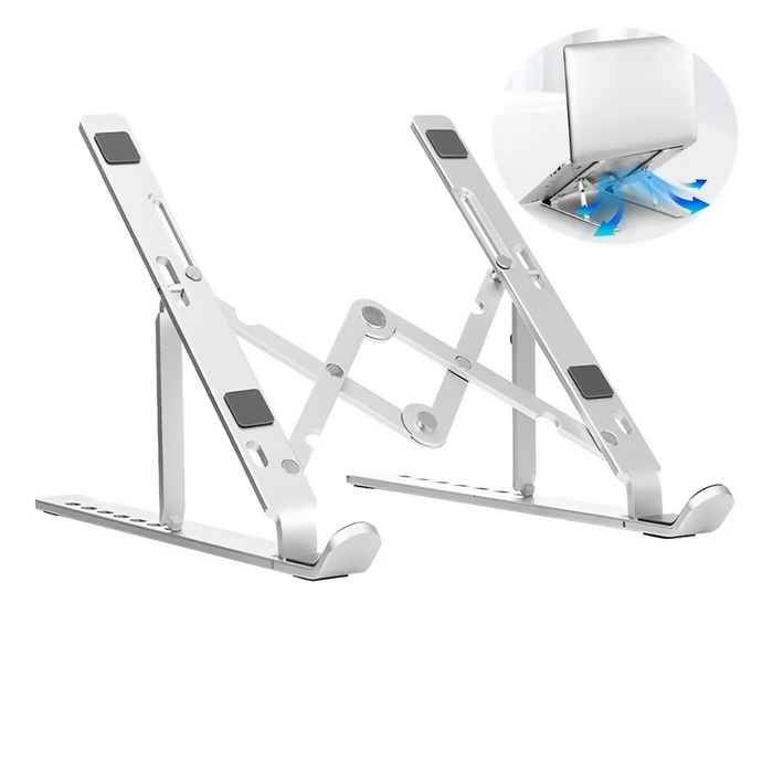 BASE SOPORTE AJUSTABLE LAPTOP STAND ALUMINIO PLEGABLE 8 POSICIONES