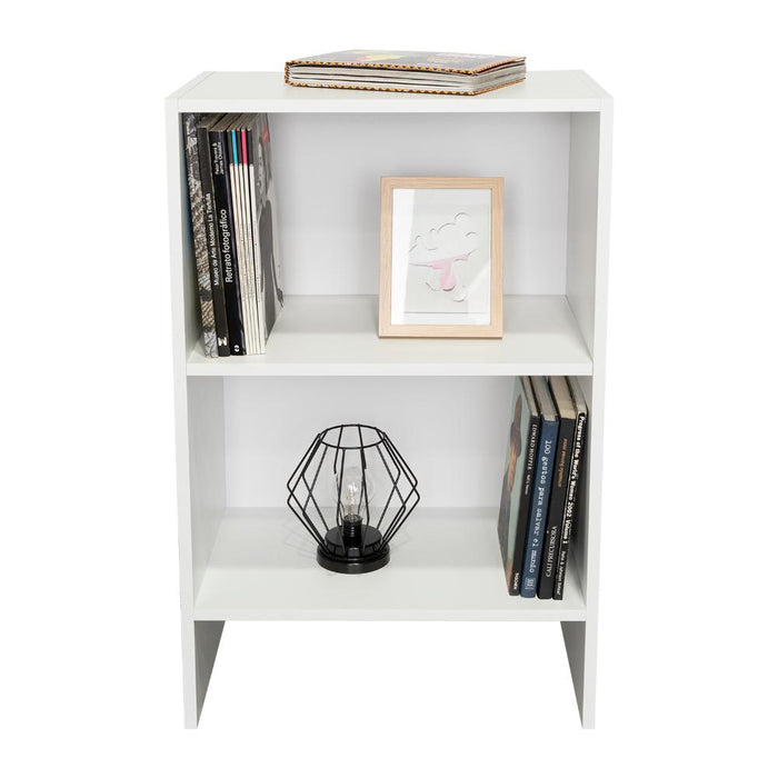 BIBLIOTECA ELOY, BLANCO DUQUEZA, CON ENTREPAÑOS PARA UBICAR OBJETOS DECORATIVOS