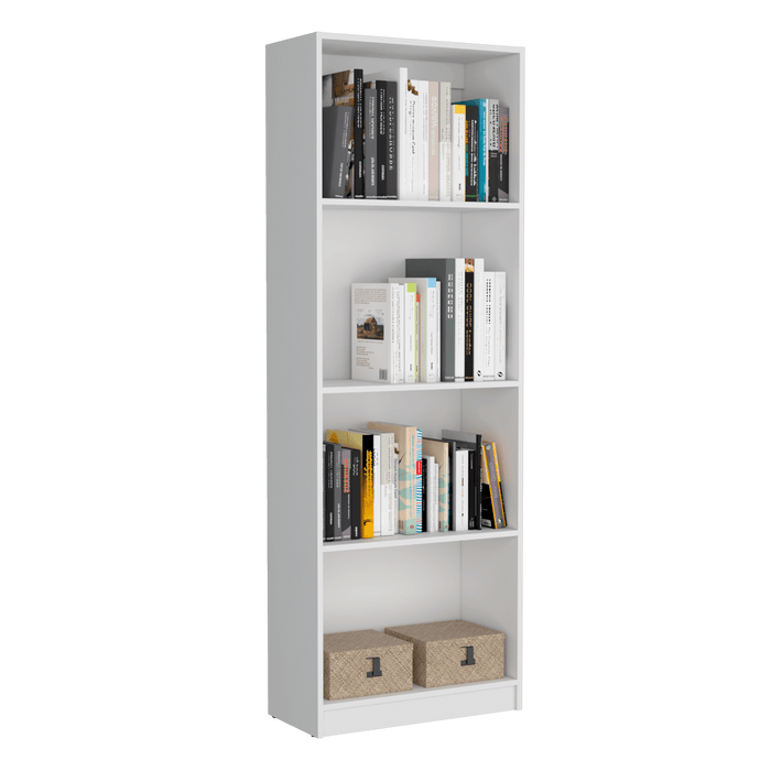 BIBLIOTECA HOME, BLANCO DUQUEZA, CON CUATRO ENTREPAÑOS
