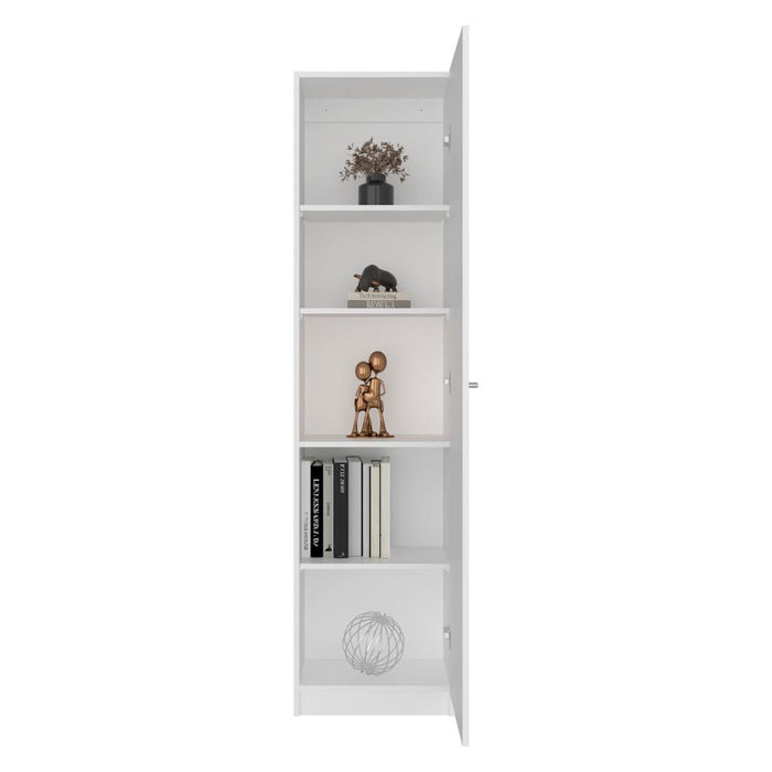Biblioteca Home Eco, Blanco Duqueza, con Cinco Entrepaños ZF