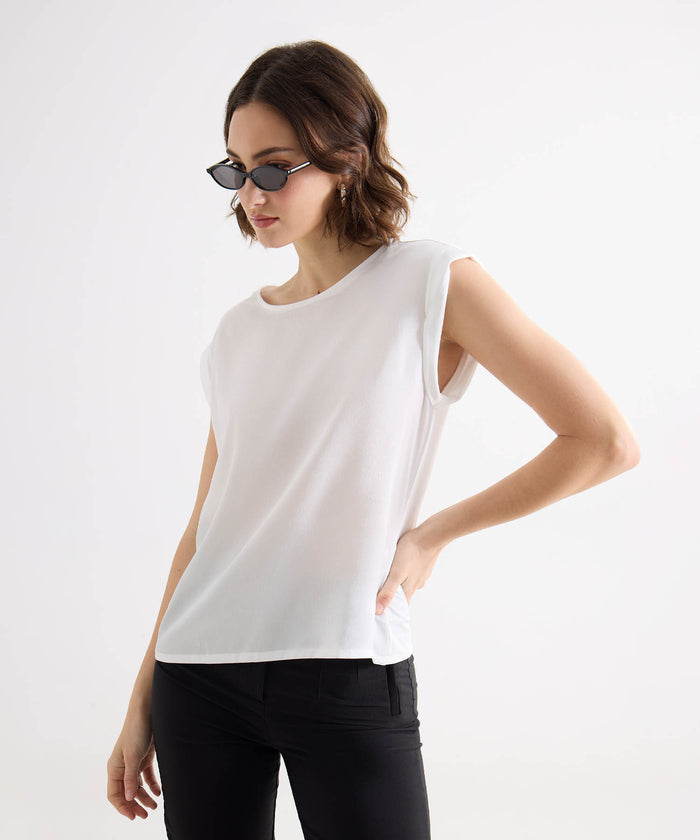 BLUSA M/C CON CONTRASTE 28123317