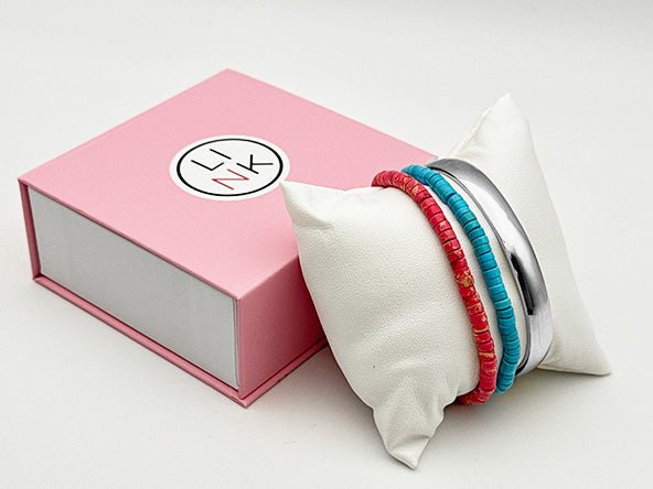 Bold Color Crush Bracelet Set | Turquoise & Pink | LINK, design your own