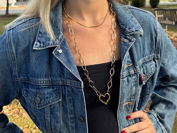 Bold Designer Heart Necklace | The Perfect Gift | LINK, design your own