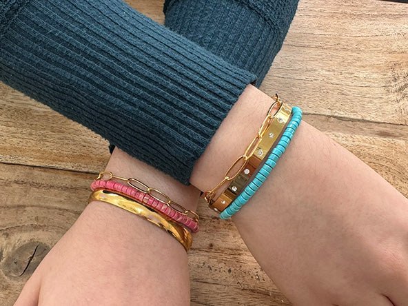 Bold Elegant Radiant Bracelet Set | Turquoise | LINK, design your own