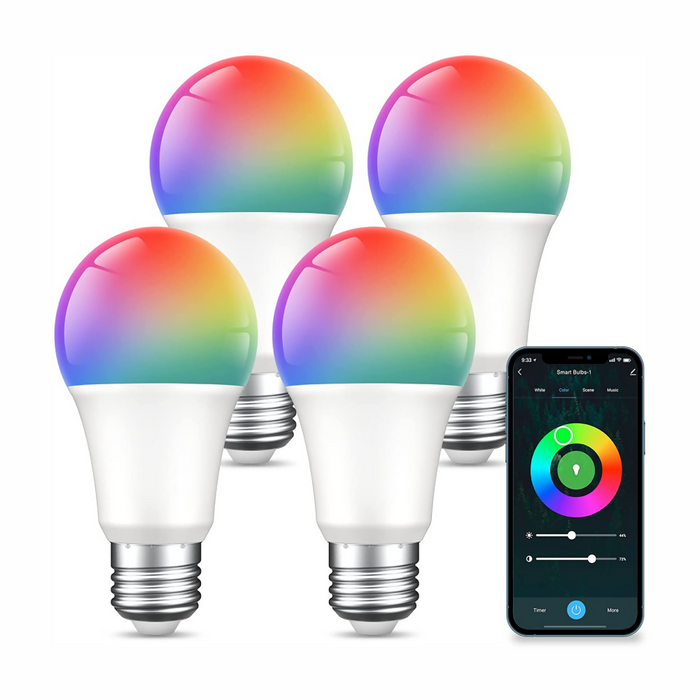 BOMBILLO LED INTELIGENTE WIFI MULTICOLOR ALEXA Y GOOGLE HOME