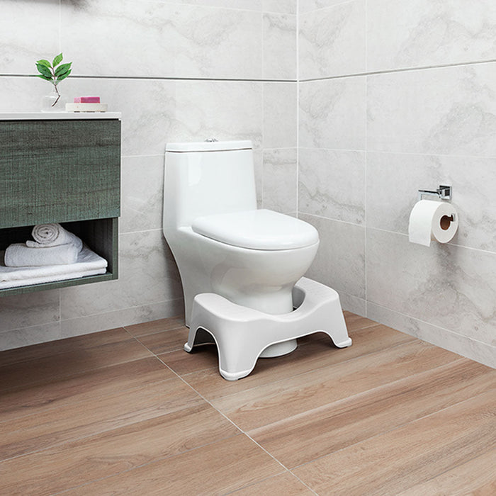 Butaco o Taburete para ir al Baño Blanco