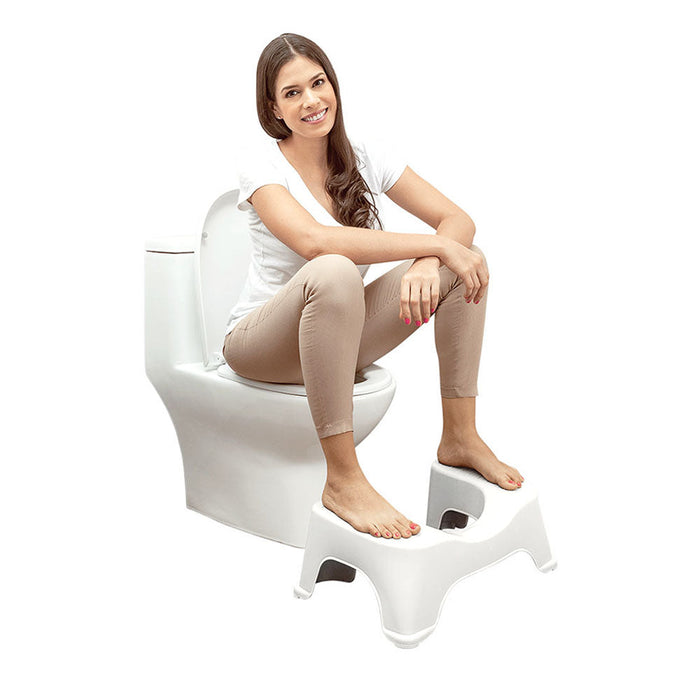Butaco o Taburete para ir al Baño Blanco