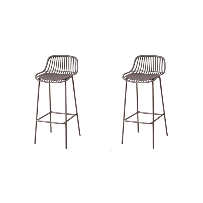 BUTACO PARA BARRA TULUM, COLOR TAUPE, DISEÑO MODERNO X2