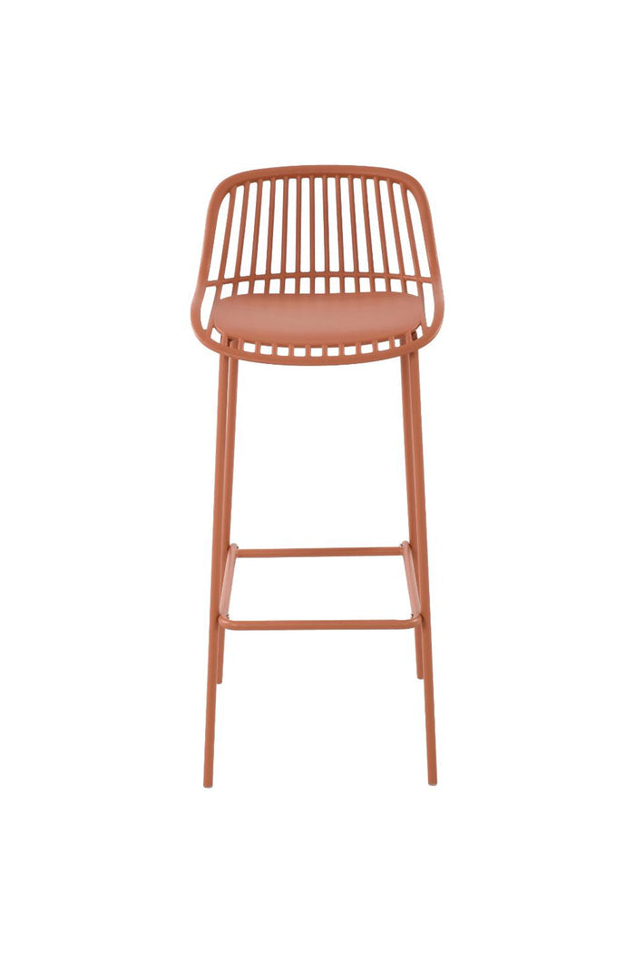 BUTACO PARA BARRA TULUM, COLOR TERRACOTA, DISEÑO MODERNO X2