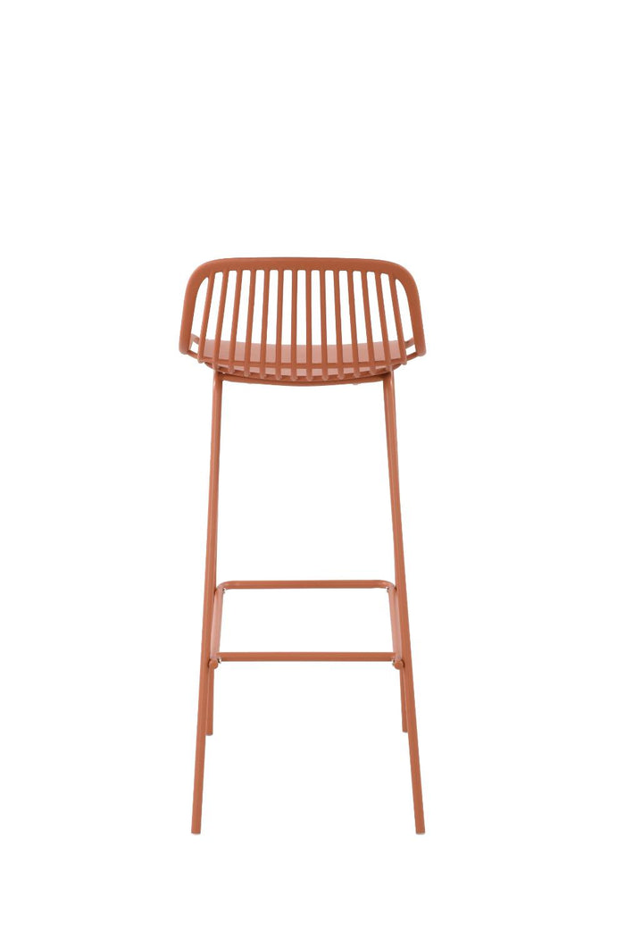 BUTACO PARA BARRA TULUM, COLOR TERRACOTA, DISEÑO MODERNO X2